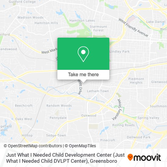 Just What I Needed Child Development Center map