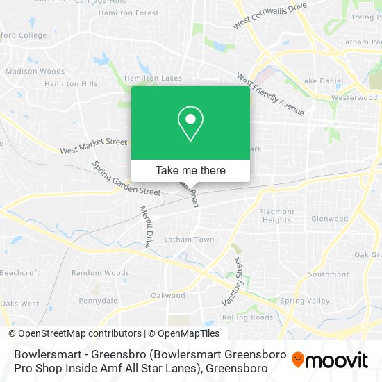 Bowlersmart - Greensbro (Bowlersmart Greensboro Pro Shop Inside Amf All Star Lanes) map