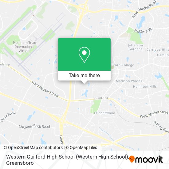 Mapa de Western Guilford High School