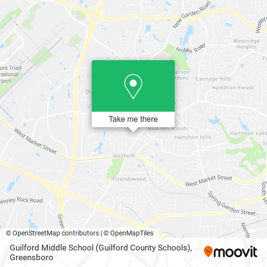 Mapa de Guilford Middle School (Guilford County Schools)