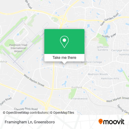 Mapa de Framingham Ln