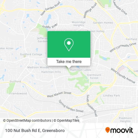 Mapa de 100 Nut Bush Rd E