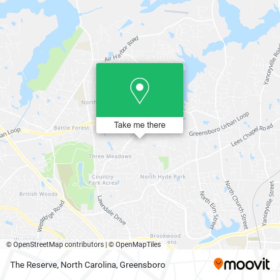 The Reserve, North Carolina map