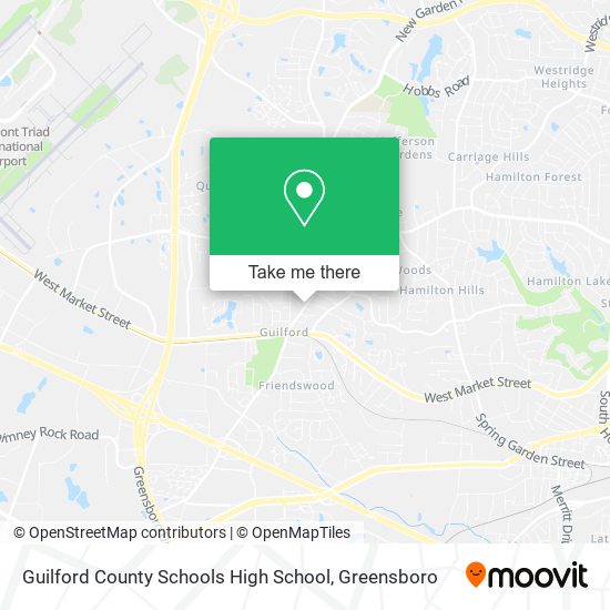 Guilford County Schools High School map