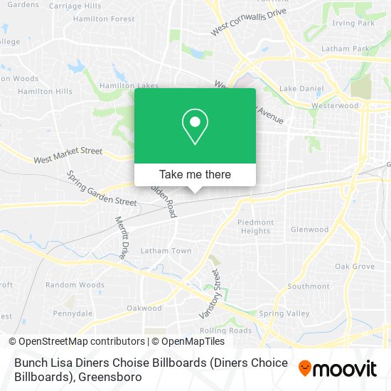 Mapa de Bunch Lisa Diners Choise Billboards (Diners Choice Billboards)