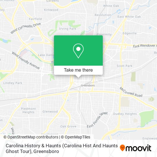 Carolina History & Haunts (Carolina Hist And Haunts Ghost Tour) map