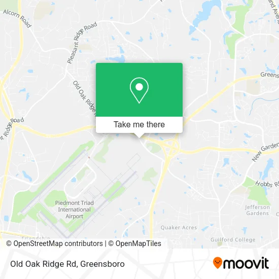 Old Oak Ridge Rd map