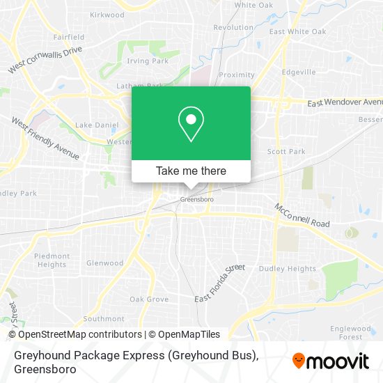 Greyhound Package Express (Greyhound Bus) map