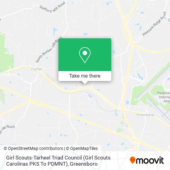 Girl Scouts-Tarheel Triad Council (Girl Scouts Carolinas PKS To PDMNT) map