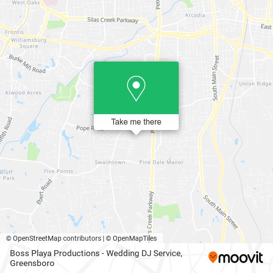 Boss Playa Productions - Wedding DJ Service map