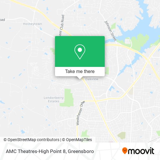 Mapa de AMC Theatres-High Point 8