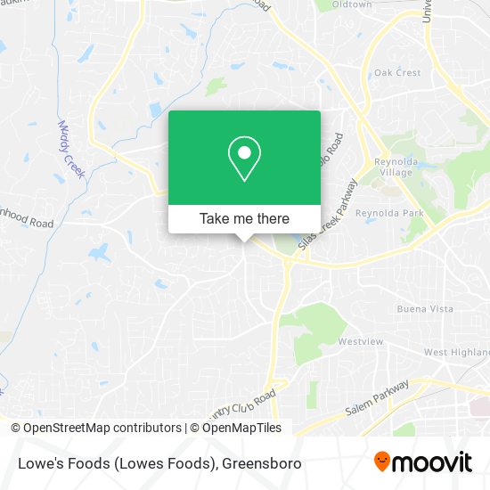 Mapa de Lowe's Foods (Lowes Foods)