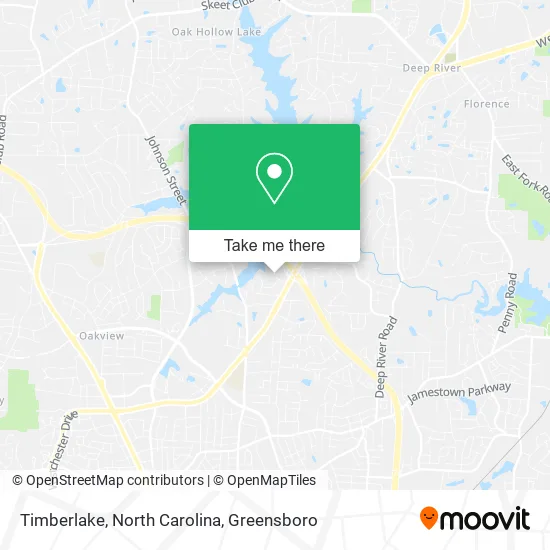 Mapa de Timberlake, North Carolina