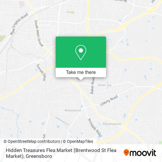 Mapa de Hidden Treasures Flea Market (Brentwood St Flea Market)