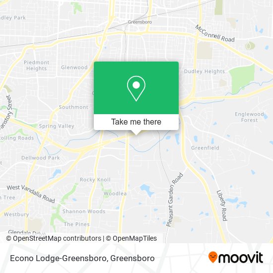 Mapa de Econo Lodge-Greensboro