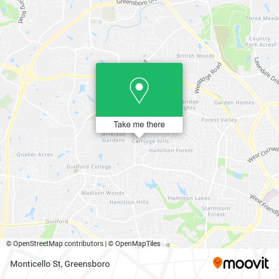 Monticello St map