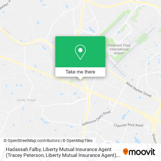 Hadassah Falby, Liberty Mutual Insurance Agent (Tracey Peterson, Liberty Mutual Insurance Agent) map