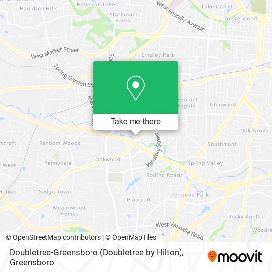 Mapa de Doubletree-Greensboro (Doubletree by Hilton)