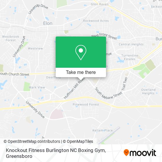 Knockout Fitness Burlington NC Boxing Gym map