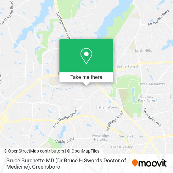 Bruce Burchette MD (Dr Bruce H Swords Doctor of Medicine) map
