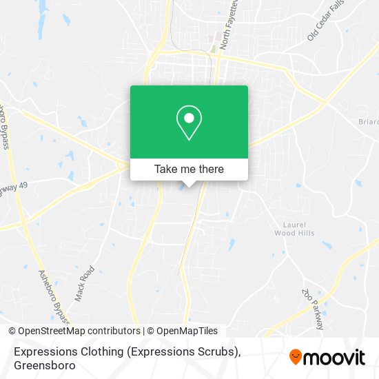 Expressions Clothing (Expressions Scrubs) map