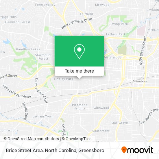 Brice Street Area, North Carolina map