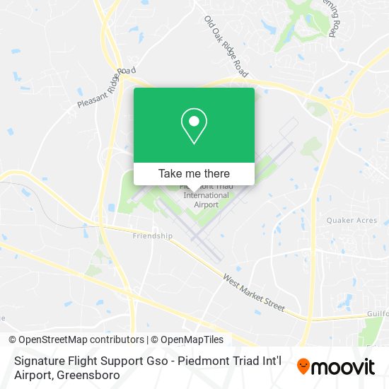 Mapa de Signature Flight Support Gso - Piedmont Triad Int'l Airport