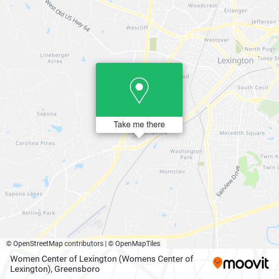 Women Center of Lexington map