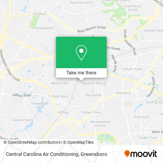 Central Carolina Air Conditioning map