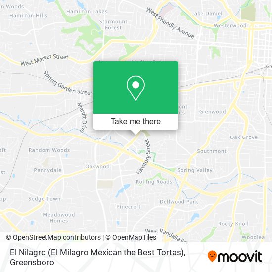 Mapa de El Nilagro (El Milagro Mexican the Best Tortas)