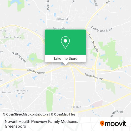 Mapa de Novant Health Pineview Family Medicine