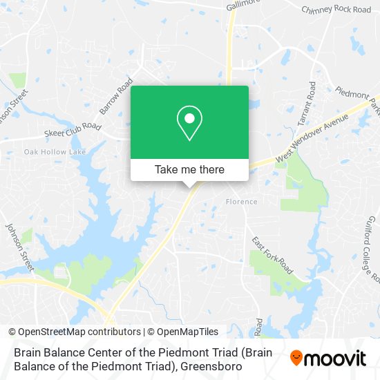 Brain Balance Center of the Piedmont Triad map