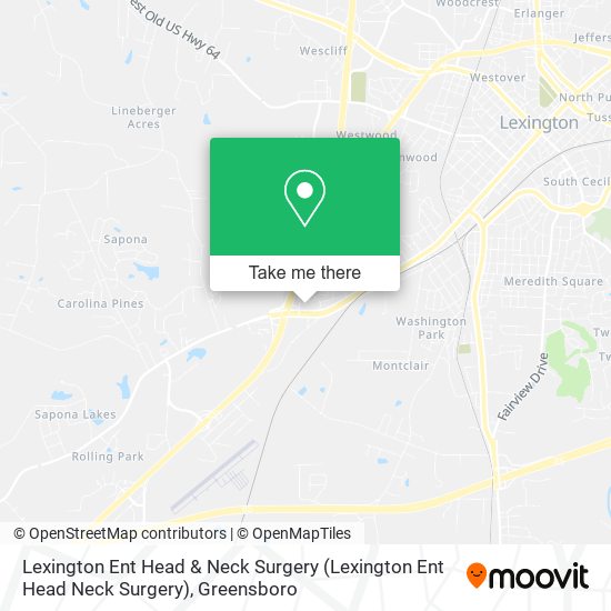 Lexington Ent Head & Neck Surgery map