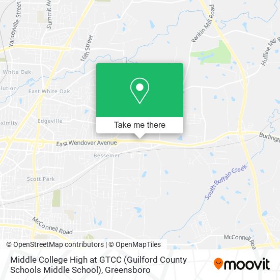 Mapa de Middle College High at GTCC (Guilford County Schools Middle School)