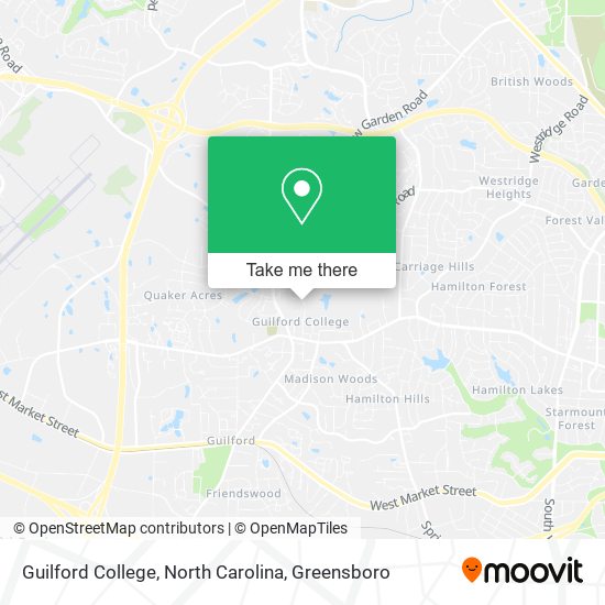 Guilford College, North Carolina map