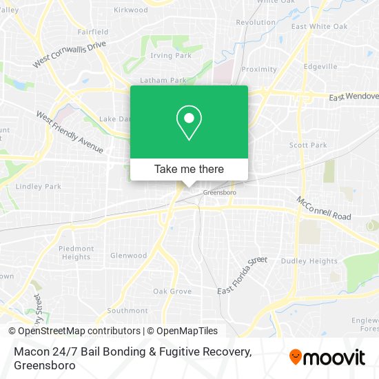 Macon 24 / 7 Bail Bonding & Fugitive Recovery map