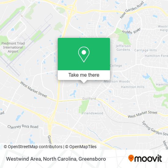 Mapa de Westwind Area, North Carolina