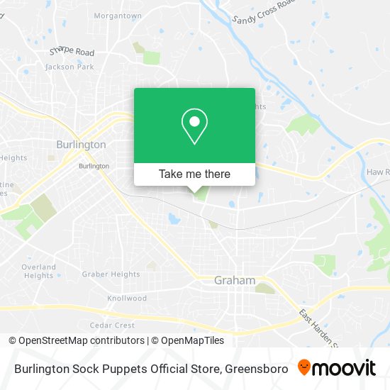 Burlington Sock Puppets Official Store map