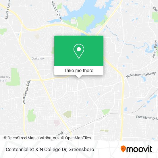 Centennial St & N College Dr map
