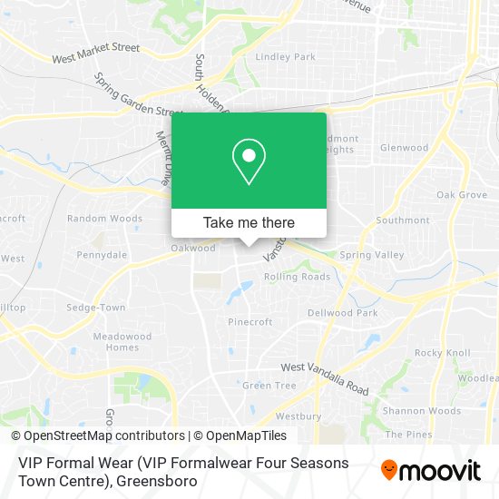 VIP Formal Wear (VIP Formalwear Four Seasons Town Centre) map