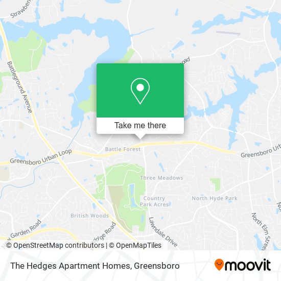 The Hedges Apartment Homes map