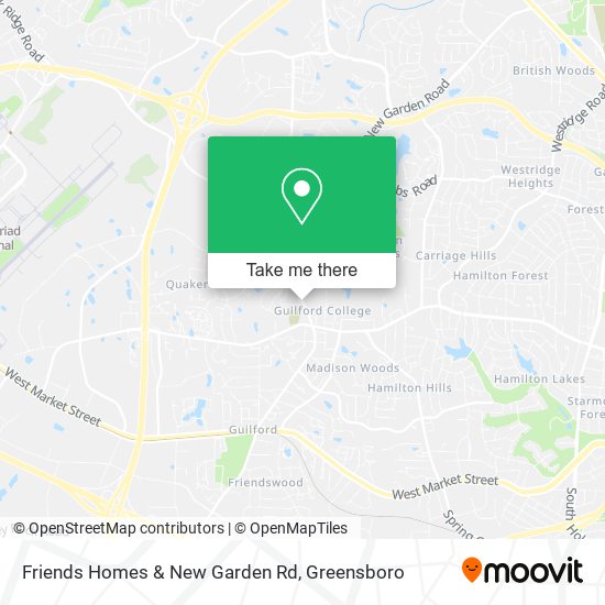 Friends Homes & New Garden Rd map