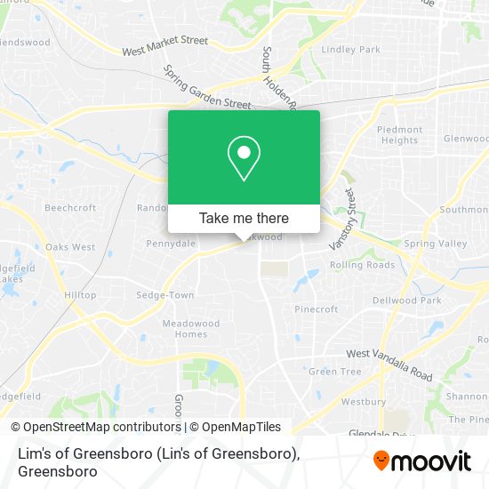 Lim's of Greensboro map