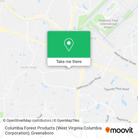 Mapa de Columbia Forest Products (West Virginia Columbia Corporation)