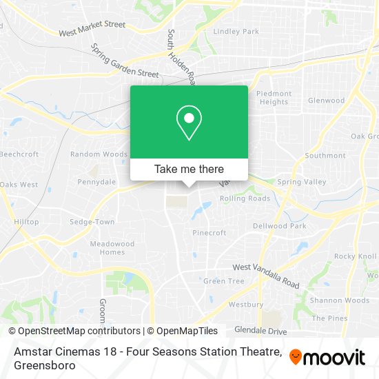 Mapa de Amstar Cinemas 18 - Four Seasons Station Theatre
