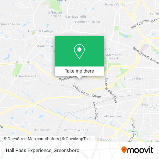 Hall Pass Experience map