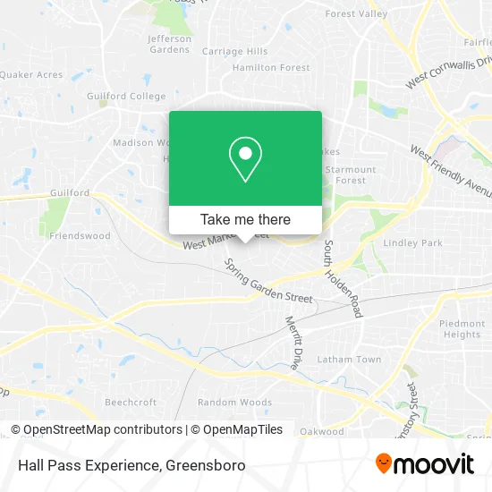 Hall Pass Experience map
