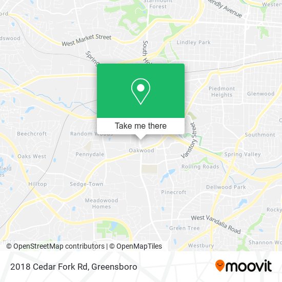 2018 Cedar Fork Rd map