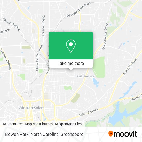 Bowen Park, North Carolina map