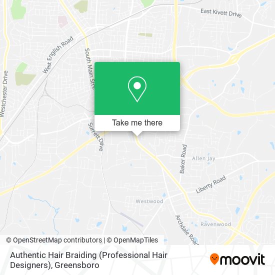 Authentic Hair Braiding (Professional Hair Designers) map